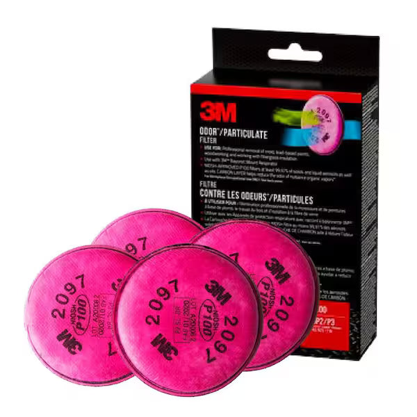 3M™ Particulate Filter 2097/07184(AAD), P100, with Nuisance Level Organic Vapor Relief 100 EA/Case