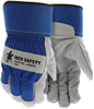 MCR Safety 1955 - Artic Jack® - Leather Palm Work Gloves - Premium A Grade Split Pigskin - 2.5 Inch Rubberized Safety Cuff - Insulated with Thermosock® Lining