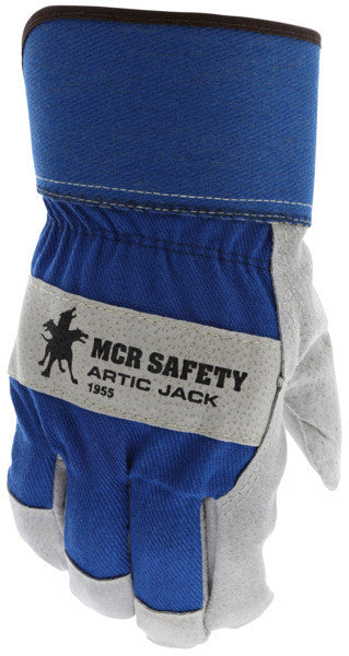 MCR Safety 1955 - Artic Jack® - Leather Palm Work Gloves - Premium A Grade Split Pigskin - 2.5 Inch Rubberized Safety Cuff - Insulated with Thermosock® Lining — manufacturer image 4