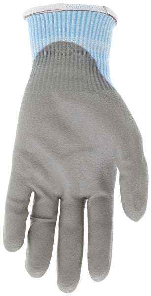 92713PU - MCR Safety CutPro® - 13 Gauge HyperMax® HPPE Shell - Cut, Abrasion and Puncture Resistant Work Gloves - Polyurethane (PU) Coated Palm and Fingertips - Free of Fiberglass and Steel