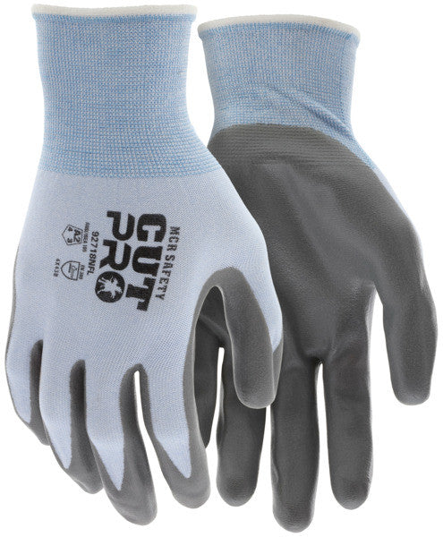 92718NF - MCR Safety CutPro® - 18-Gauge HyperMax® HPPE Shell - Cut, Abrasion and Puncture Resistant - Nitrile Foam Coated Palm and Fingertips - Excellent Sense of Touch and Grip