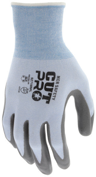 92718NF - MCR Safety CutPro® - 18-Gauge HyperMax® HPPE Shell - Cut, Abrasion and Puncture Resistant - Nitrile Foam Coated Palm and Fingertips - Excellent Sense of Touch and Grip