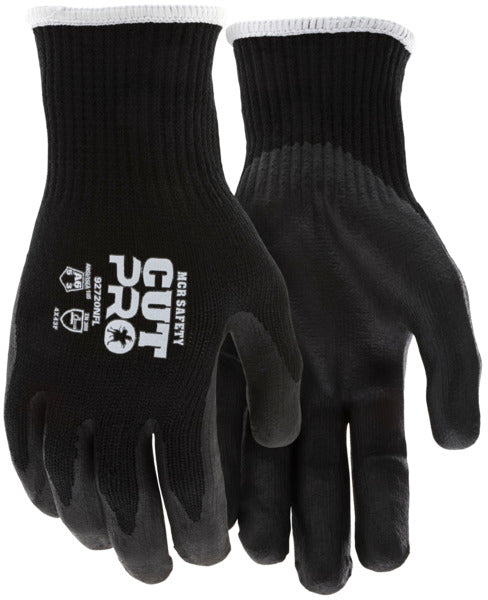 92720NF - MCR Safety CutPro® - 10 Gauge HyperMax® HPPE Shell - Cut, Abrasion and Puncture Resistant Work Gloves - Nitrile Foam Coated Palm and Fingertips - Black Shell and Black Nitrile Coating Hide Dirt and Grime