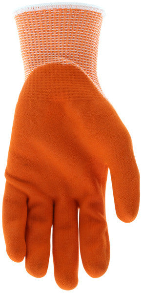 92730HV - MCR Safety CutPro® - 13 Gauge HyperMax® HPPE Shell - Cut, Abrasion and Puncture Resistant Work Gloves - Hi-Visibility Gloves with Sandy Nitrile Coated Palm