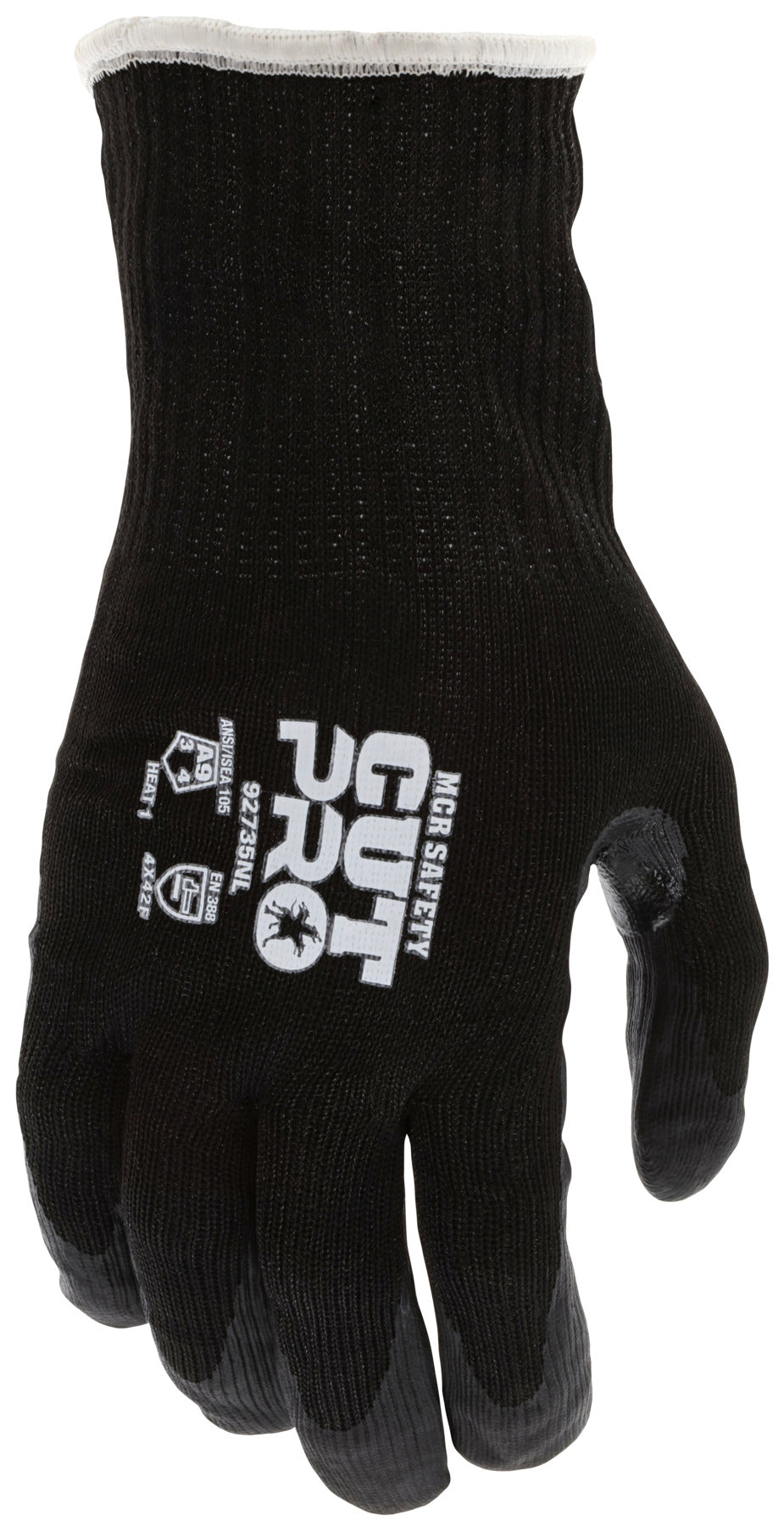 92735N - MCR Safety CutPro® - 15 Gauge HyperMax® HPPE Shell - Cut, Abrasion, and Puncture Resistant - Nitrile Coated Palm and Fingertips - Superior Cut Protection