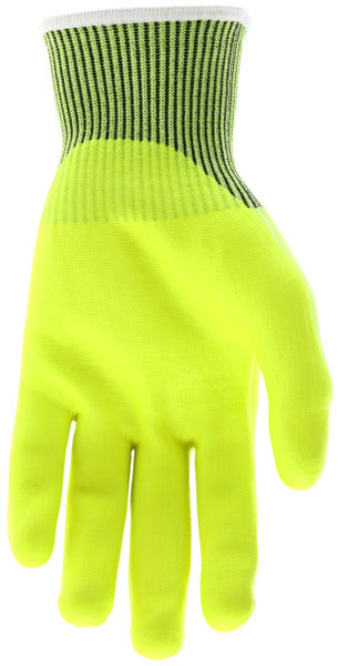 9273HV - MCR Safety CutPro® - 13 Gauge HyperMax® HPPE Shell - Cut Resistant Work Gloves - Nitrile Foam Coated Palm and Fingertips - Hi-Visibility