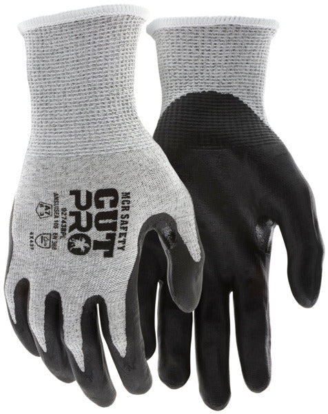 92743BP - MCR Safety CutPro® - 13-Gauge HyperMax® HPPE Shell - Cut, Abrasion, and Puncture Resistant Work Gloves - Bi-polymer Coated Palm and Fingertips - Reinforced Thumb Crotch