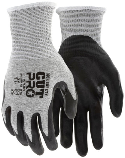 92743BP - MCR Safety CutPro® - 13-Gauge HyperMax® HPPE Shell - Cut, Abrasion, and Puncture Resistant Work Gloves - Bi-polymer Coated Palm and Fingertips - Reinforced Thumb Crotch