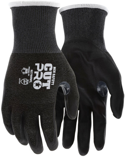92798NF - MCR Safety Cut Pro® - 18 Gauge Black HyperMax® HPPE Shell - Nitrile Foam Coated Palm and Fingertips - Reinforced Thumb Crotch - Cut Resistant Work Gloves