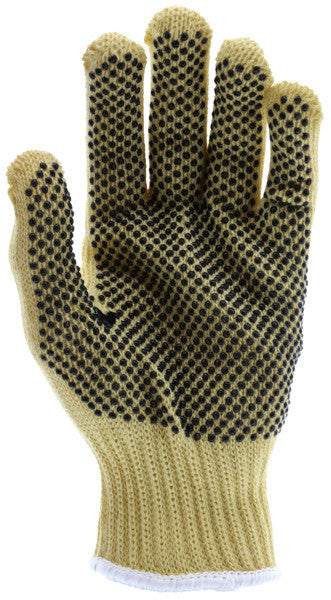9365 - MCR Safety CutPro® - 7 Gauge DuPont™ Kevlar® Aramid Shell - Cut Resistant Work Gloves - PVC Dots on 1 Side - Regular Weight - PVC Dots Aid with Grip and Abrasion Resistance