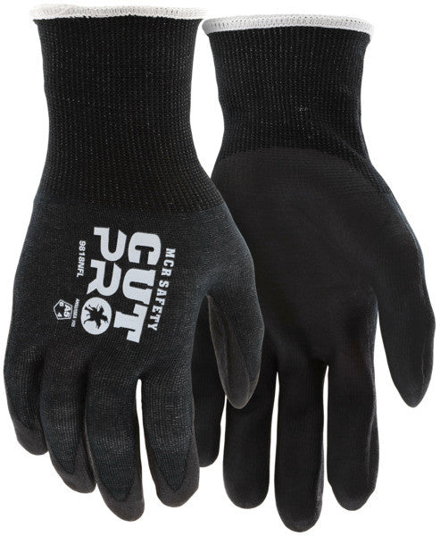 9818NF - MCR Safety CutPro® - 18 Gauge HyperMax® HPPE Shell - Cut, Abrasion, and Puncture Resistant - Nitrile Foam Coated Palm and Fingertips add Gripping Power for Wet or Dry Applications