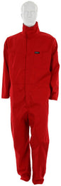 MCR Safety CCMR -Red Flame Resistant Contractor Coveralls - 100% Cotton Fabric - Triple Needle Stitched for Durability - Long Sleeve