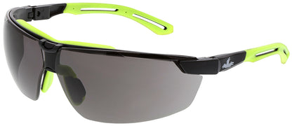 MCR Safety KD7R - Klondike® KD7R Series Half Frame Design with Integral TPR Brow Black Frame, Hi-Vis Lime TPR Temples Adjustable TPR Nose Pads Indoor/Outdoor UV-AF® Anti-Fog Lens 7-position lens angle adjustment — manufacturer image 6