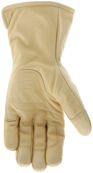 MU3664KGW - Mustang® HiDex Leather Utility Gloves - 4 Inch Gauntlet Cuff - Kevlar® Aramid Lined & Sewn - Waterproof Bladder - Premium A Grade Honey Gold Grain Goatskin - Reinforced Thumb & Index Finger - Double Palm - CAT4 FR - Arc Rating 50 cal/cm²