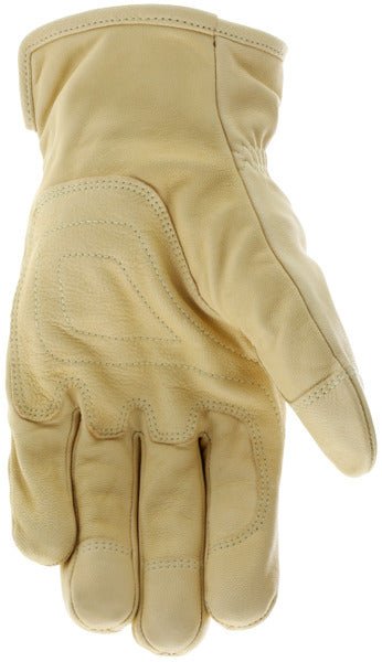 MU3664K - Mustang® HiDex - Leather Drivers Utility Work Gloves - Kevlar® Aramid Lined and Sewn - Premium Honey Gold Grain Goatskin - Reinforced Thumb and Index Finger - Wing Thumb and Double Palm Pattern - CAT4 FR Glove - Arc Rating of 50 cal/cm²