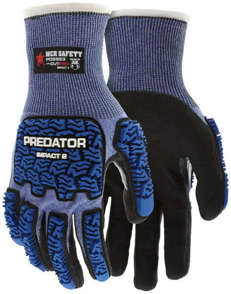 PD6953 - Impact and Cut Resistant Work Gloves - 21-Gauge Seamless HyperMax® HPPE Shell - Reinforced Thumb Crotch - Micro Foam Nitrile Coated Palm and Fingers - Touchscreen Friendly