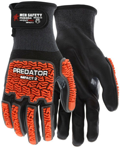 MCR Safety Cut-Resistant Gloves – impact protection – Red