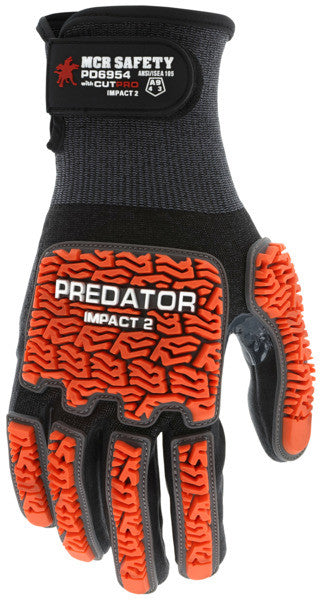 MCR Safety Cut-Resistant Gloves – impact protection – Red