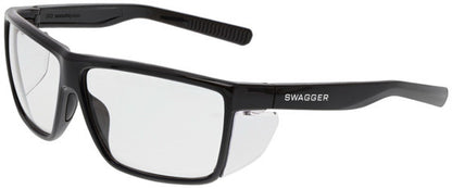 MCR Safety SR2L - Swagger® SR2L Safety Glasses - 8% Larger than Original SR2 Series - Soft TPR Nose Pad and Temple Ends - Detachable Side Shields — Sold by Pair — manufacturer image 3