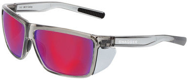 MCR Safety SR2L - Swagger® SR2L Safety Glasses - 8% Larger than Original SR2 Series - Soft TPR Nose Pad and Temple Ends - Detachable Side Shields — Sold by Pair