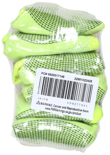 VP9277NF - Vending Packaged - MCR Safety CutPro® - 13-Gauge HyperMax® HPPE Shell - NFT® Coated Palm and Fingertips - Hi-Visibility Cut Resistant Work Gloves - Reinforced Thumb Crotch - BNF (Breathable Nitrile Foam) with NFT® Coating