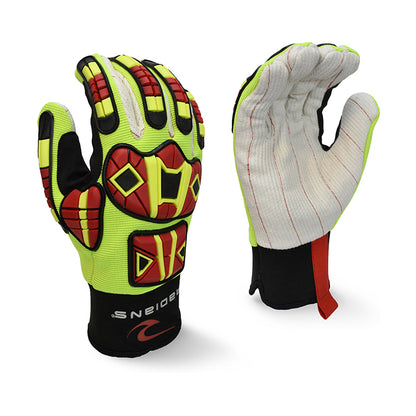 Radians RWG122 - Cotton Corded Palm/Spandex back with TPR - Lime / Black