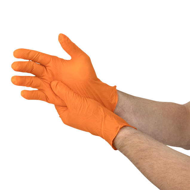 Radians RWG9606 6 Mil Nitrile Diamond Grip Disposable Industrial Grade Glove