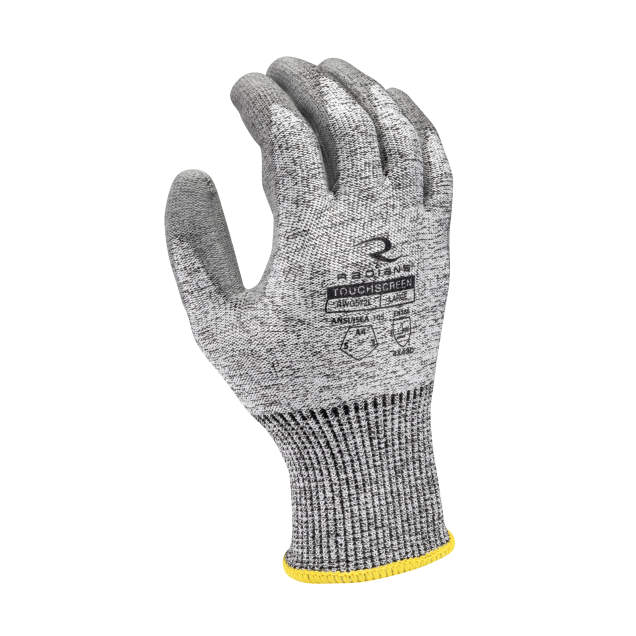Radians RWG572 HPPE/Polyester Shell A4 Cut Level Polyurethane Palm Dip Gloves