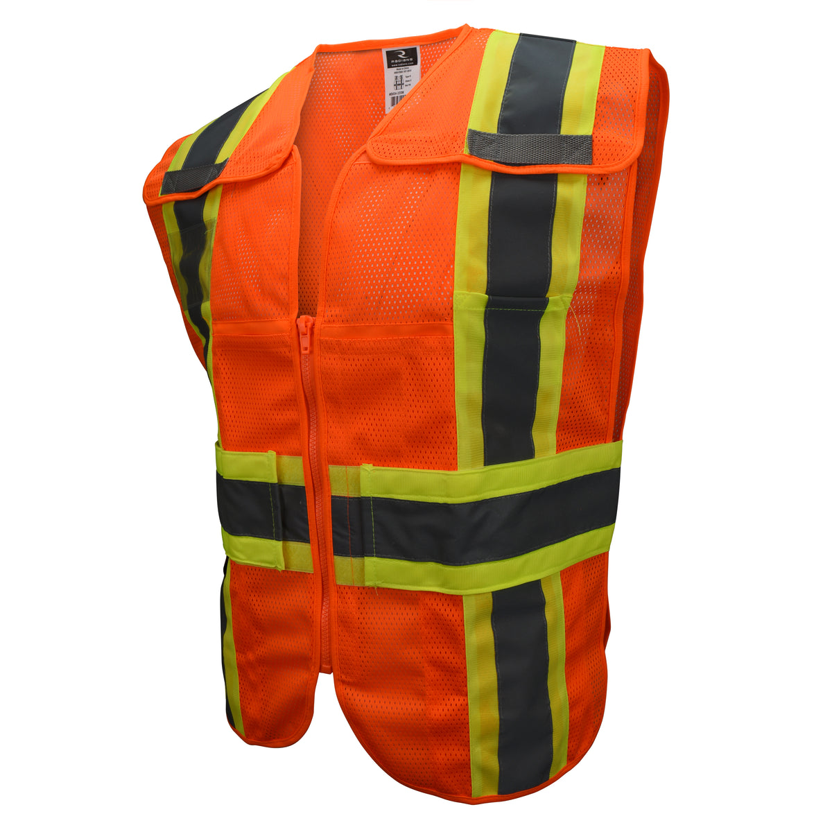 Radians SV24-2 - Type R Class 2 Breakaway Expandable Two Tone Mesh Safety Vest - Hi-Vis Orange