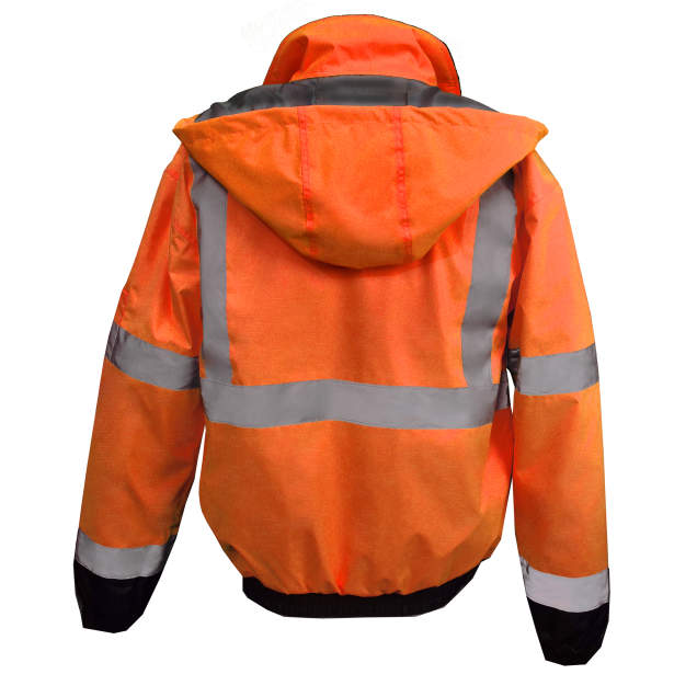 Radians SJ11QB Class 3 High Visibility Weatherproof Bomber Jacket with Quilted Built-in Liner
