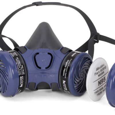 Moldex 7112 Pre-Assembled 7000 Series Paint Spray/Pesticide Half Mask Respirator, Medium
