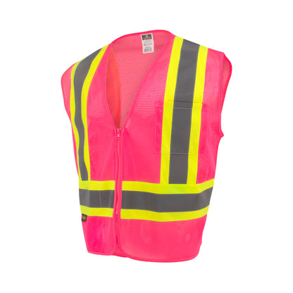 Radians SV22-1 - Economy Type O Class 1 Two Tone Safety Vest - Pink