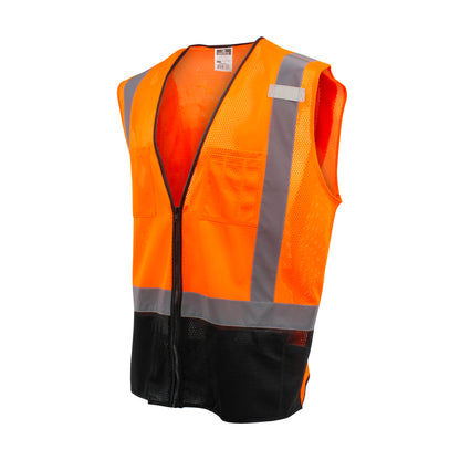 Radians SV54B-2Z - SV54B Color-Blocked Vest - Hi-Vis Orange / Black