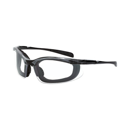 Crossfire CONCEPT - Foam Lined Safety Eyewear - Crystal Black Frame - Clear Anti-Fog Lens - Crystal Black / Clear AF