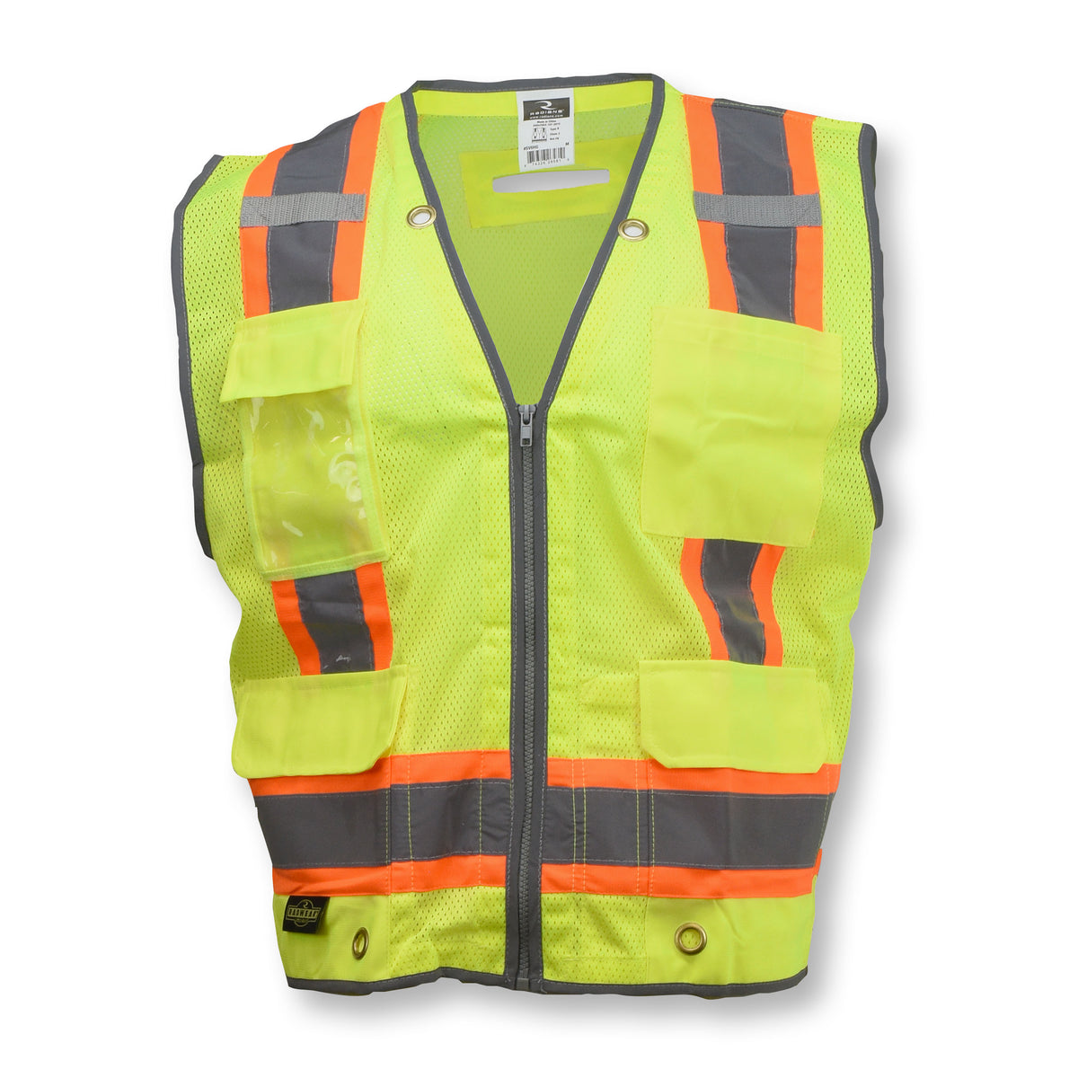 Radians SV6H - Type R Class 2 Heavy Duty Two Tone Mesh Surveyor Vest with Solid Pockets - additional view