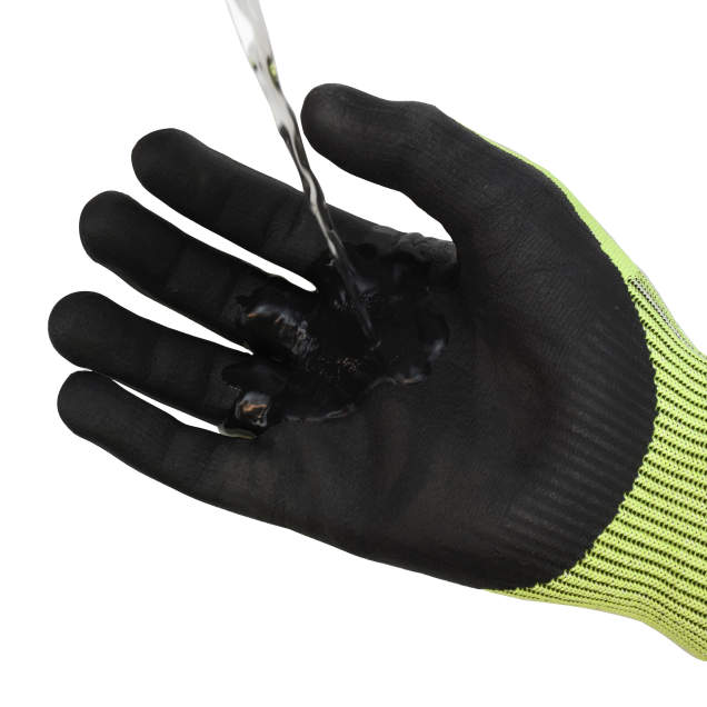 DEWALT DPG855T Hi-Vis Foam Nitrile A4 Cut Glove Tagged