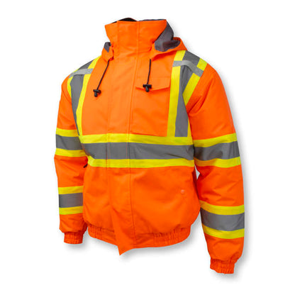 Radians SJ11QX-3 Class 3 X-Back Quilted Bomber Jacket with Hood