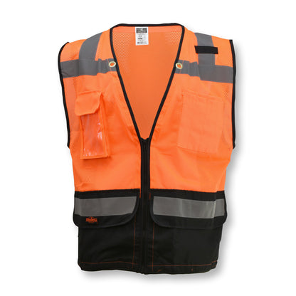 Radians SV59B-2 - SV59B Type R Class 2 Heavy Duty Surveyor Safety Vest with Zipper - Hi Viz Green - additional view