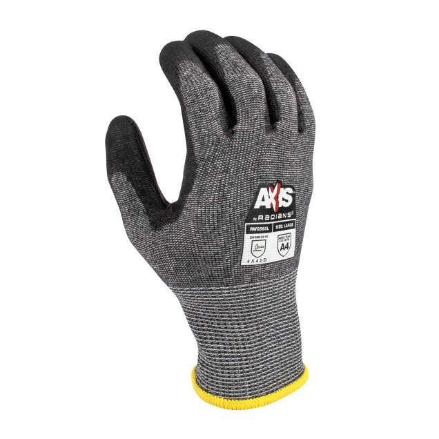 RWG560S Radians RWG560XS RWG560 AXIS™ Cut Protection Level A4 PU Coated Glove – 13-Gauge, Polyurethane Gloves PPE
