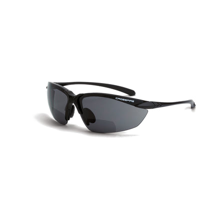 Crossfire SNIPER-MAG - Sniper Magnifier Safety Eyewear - Matte Black Frame - Smoke Lens - 1.5 Diopter - Matte Black / Smoke