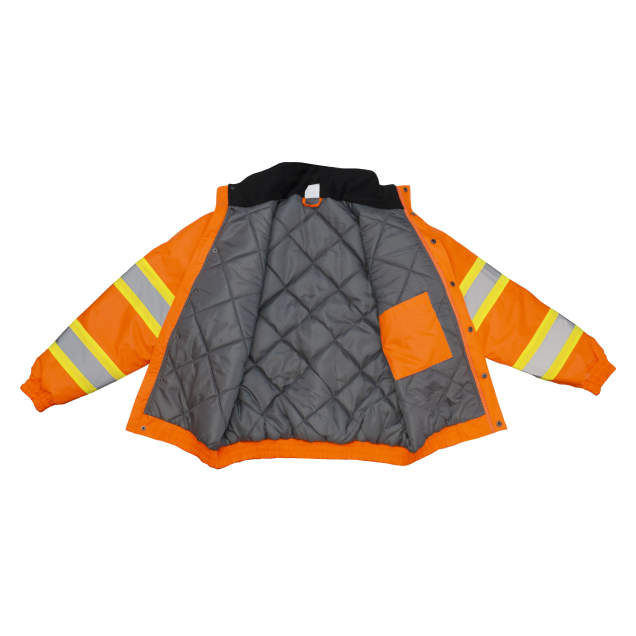 Radians SJ11QX-3 Class 3 X-Back Quilted Bomber Jacket with Hood