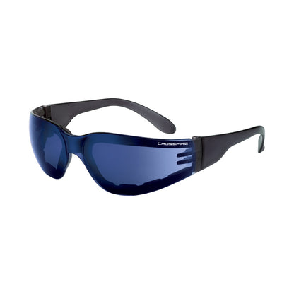 Crossfire SHIELD - Foam Lined Safety Eyewear - Blue Mirror / Blue Mirror