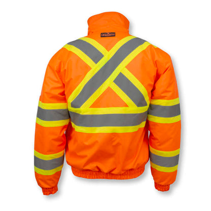 Radians SJ11QX-3 Class 3 X-Back Quilted Bomber Jacket with Hood