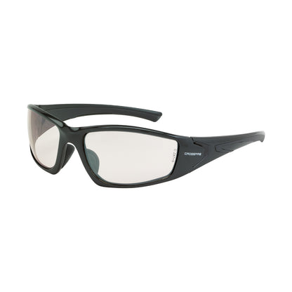Crossfire RPG - Premium Safety Eyewear - Burnt Orange Frame - Demi-Copper Mirror Lens - Shiny Pearl Gray / I/O