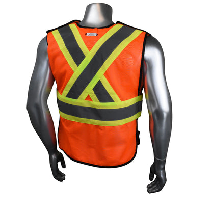 Radians SV010X-1 - Economy Break Away Vest X-Back - Hi Vis Green - additional view