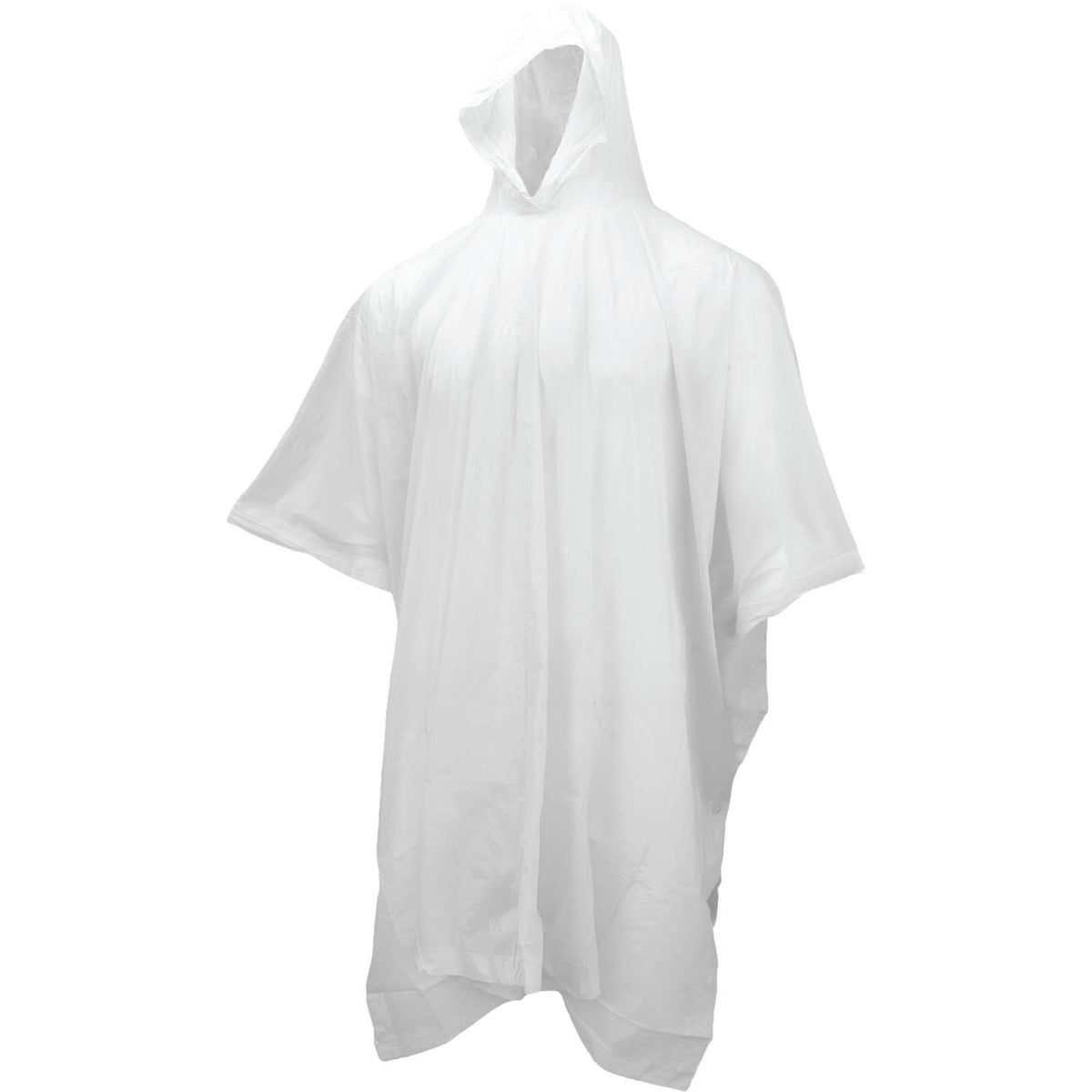 Neese 1005P - .13 mm 40" Economy Rain Poncho with Attached Hood - Clear - Universal Size - Clear