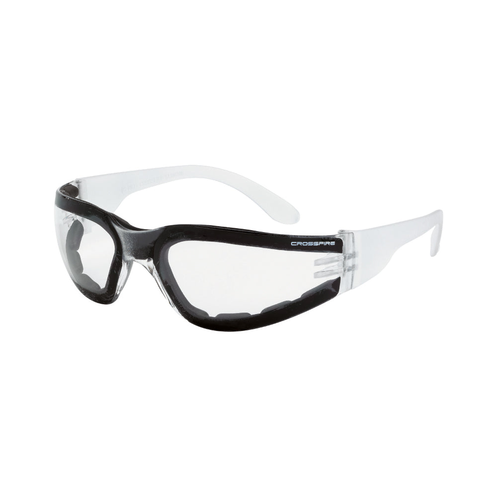 Crossfire SHIELD - Foam Lined Safety Eyewear - Clear / Clear AF
