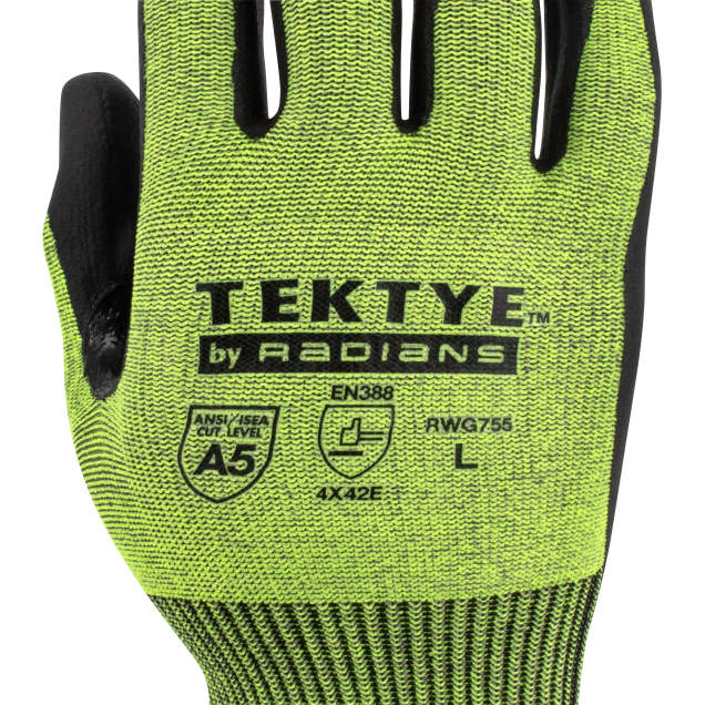 Radians RWG755 TEKTYE® Reinforced Thumb A5 Cut Protection Glove