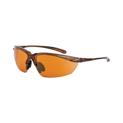 Crossfire SNIPER - Premium Safety Eyewear - Crystal Brown Frame - HD Brown Mirror Lens - Crystal Brown / HD Copper