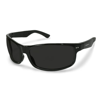 Crossfire CK7 - ™ Premium Safety Eyewear - Shiny Black Frame - Clear Lens - Shiny Black / Smoke